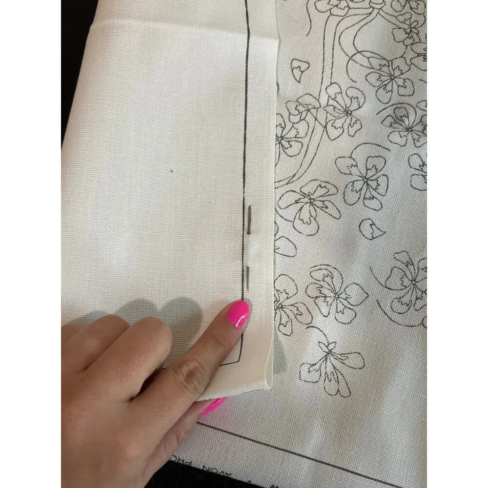 Avon crewel pillow